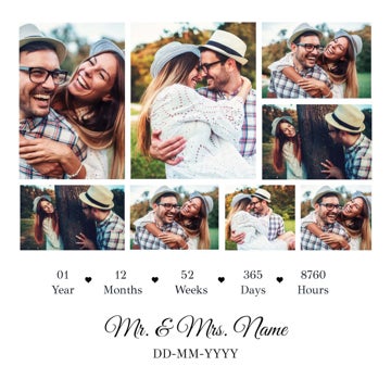 Picture of One Year together - 16x20