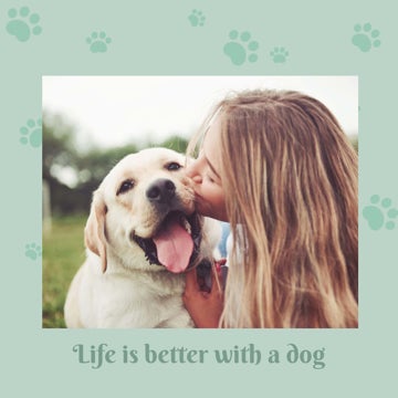 Picture of Life is better with a dog - 12x12