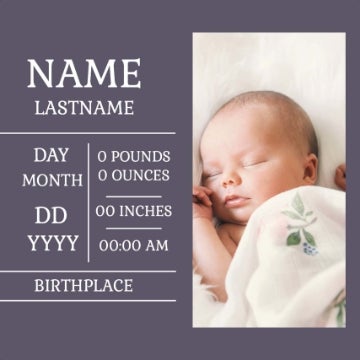 Picture of Baby's Details - 12x12