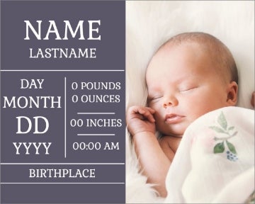 Picture of Baby's Details - 18x24