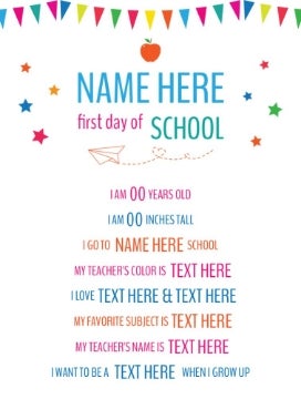 Picture of Back to School Foam Board 12 - 24x18
