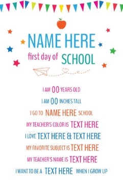 Picture of Back to School Foam Board 12 - 36x24