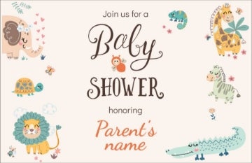 Picture of Baby Jungle Bash - 4.6" x 7.2"