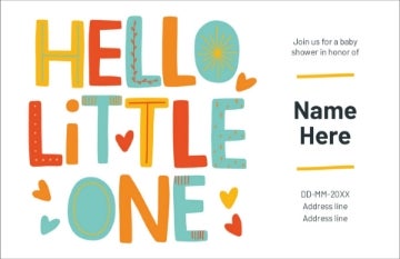 Picture of Hello Little One - 4.6" x 7.2"