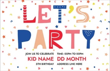 Picture of Let's Party - 4.6" x 7.2"
