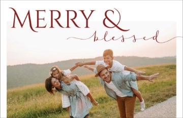Picture of Merry & Blessed - 4.6" x 7.2"
