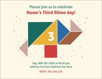 Picture of Paper Animal Invite - 4" x 5.5"