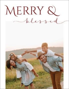 Picture of Merry & Blessed - 5.5" x 4"