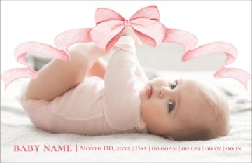 Picture of Pink Bow - 6" x 9"