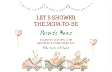 Picture of Dreamy Arrival Invite - 6" x 9"