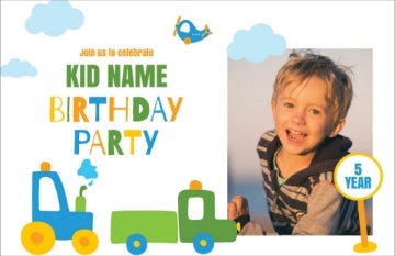 Picture of Little Explorer Birthday Invitation - 6" x 9"