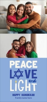 Picture of Peace Love & Light - 8" x 4"