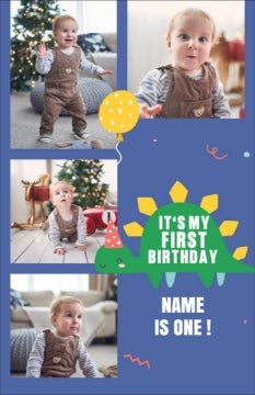 Picture of Jurassic Little Party Invite - 7.2" x 4.6"