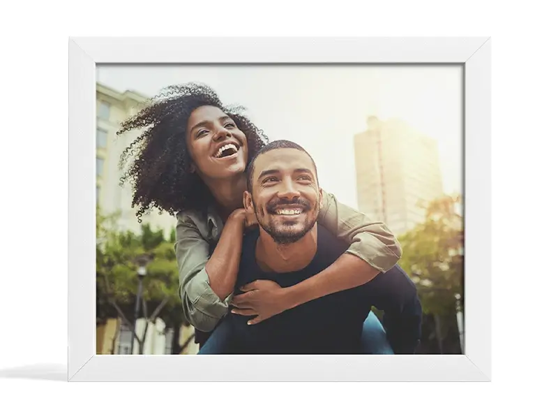 white frame